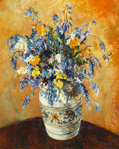 Jacinthes et narcisses dans un vase décoré - James Bolivar Manson