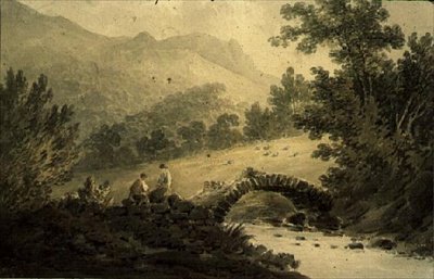 Vue près de Halifax. Un Pont de Pierre sur un Ruisseau - James Bourne