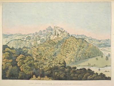 Vue du château de Dynevor, surplombant la rivière Towy et Golden Grove - James Bretherton