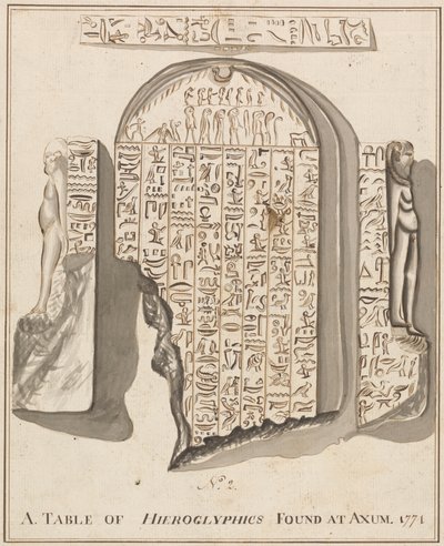 No. 2. A. Table des hiéroglyphes trouvée à Axum - James Bruce