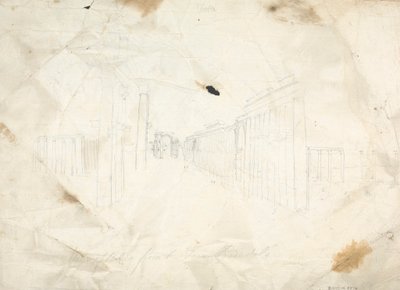 Esquisse de ruines de temple - James Bruce