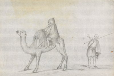 Voyageur et un homme sur un chameau - James Bruce