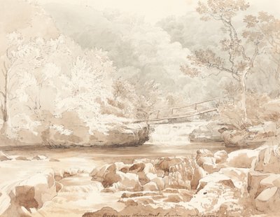Pont près de Waters-Meet, Lynton, North Devon, première moitié du 19ème siècle - James Bulwer