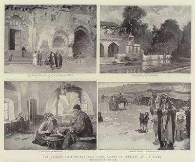La visite du Kaiser en Terre Sainte, scènes d