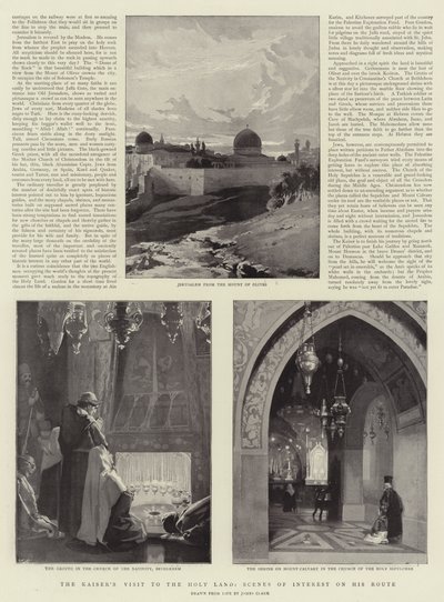 La visite du Kaiser en Terre Sainte, scènes d