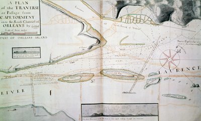 Carte des traversées sur le fleuve Saint-Laurent près de Québec, près de l