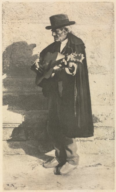 Camera Work : Un musicien aveugle - Grenade, 1914 - James Craig Annan