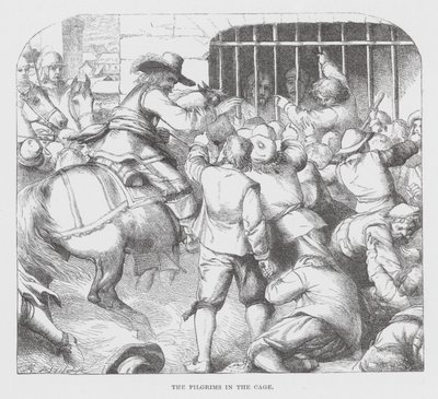 Les Pèlerins dans la cage (gravure) - James Dawson Watson