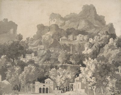 Paysage rocheux avec bâtiments classiques, vers 1745 - James Deacon