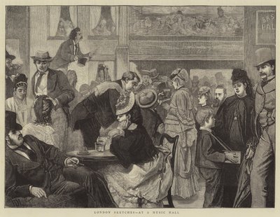 Croquis de Londres, dans une salle de musique - James Dromgole Linton