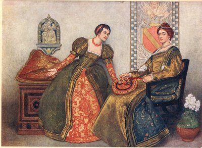 Portia et Nerissa, illustration de 
