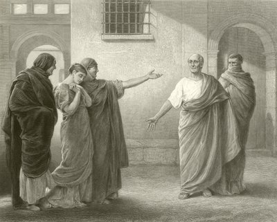 Volumnia réprimandant Brutus et Sicinius - James Dromgole Linton
