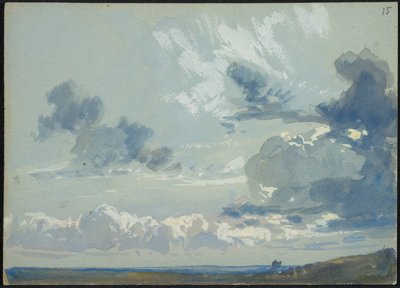 Étude de ciel avec horizon (recto) - James Duffield Harding