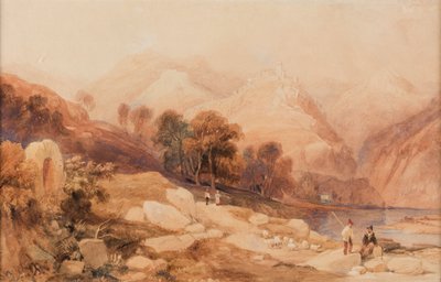 Le Drachenfels sur le Rhin - James Duffield Harding
