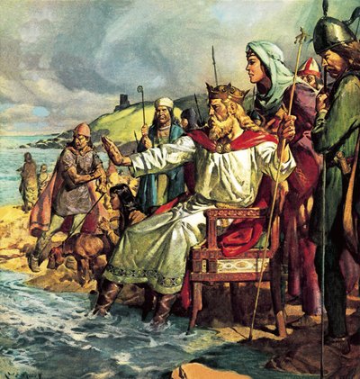 Le roi Canute défie les vagues - James Edwin McConnell