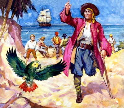 Long John Silver et son perroquet - James Edwin McConnell