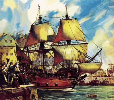 Le Mayflower quitte Plymouth - James Edwin McConnell