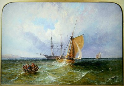 Navires au large de la côte - James Edwin Meadows