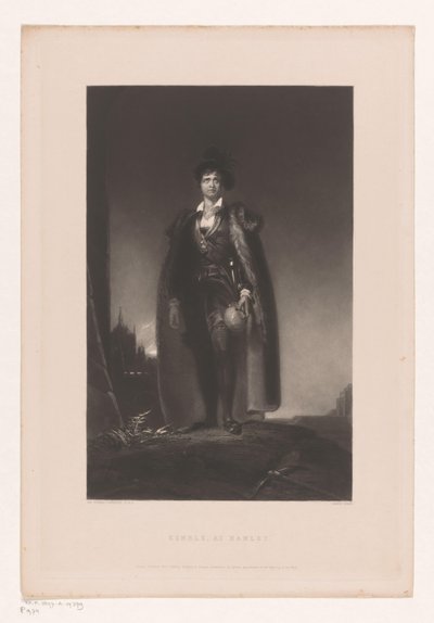 Portrait de John Philip Kemble, en Hamlet - James Egan
