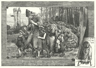 Le Joueur de flûte de Hamelin (gravure) - James Elder Christie