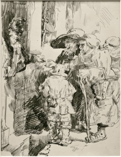 Les mendiants à la porte - James Sidney Ensor