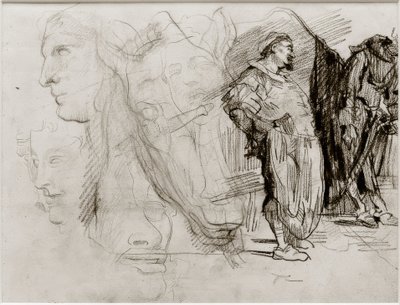 Don Quichotte et tête de cheval - James Sidney Ensor