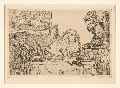 La gourmandise, du portfolio Les péchés capitaux - James Ensor