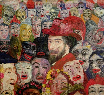 Mon portrait entouré de masques - James Ensor