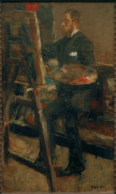 Portrait de Willy Finch au chevalet - James Sidney Ensor