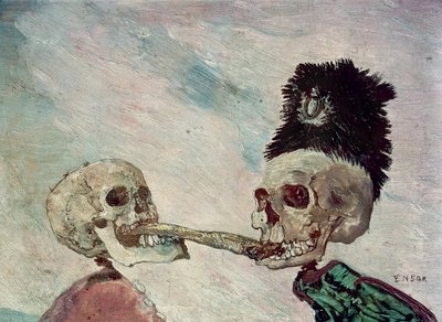 Squelettes se battant pour un hareng - James Ensor