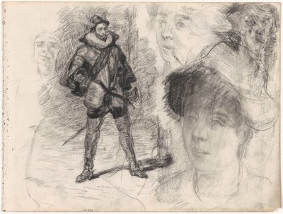 Soldat espagnol et quatre visages - James Ensor