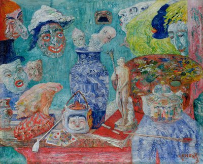Nature morte avec masques (Bric-à-Brac) 1896 - James Ensor