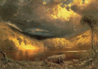 Ciels orageux au-dessus du lac Echo, Montagnes Blanches - James Fairman