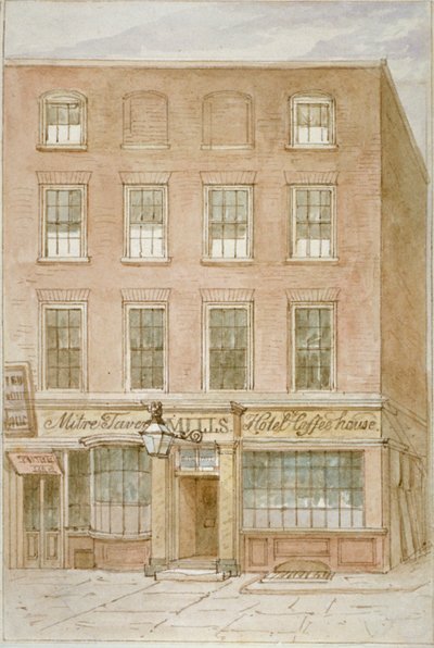 La Taverne de la Mitre, café et hôtel sur Mitre Court, Fleet Street, City de Londres, 1850 - James Findlay