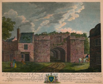 Vue de la porte ouest de Newcastle upon Tyne, depuis l