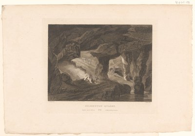 Gezicht op groeve van Gilmerton, bij Edinburgh Gilmerton Quarry - James Fittler