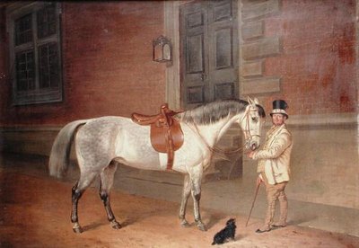 La jument de Lady Rosamund avec le chef palefrenier à Tredegar House, Newport - James Flewitt Mullock