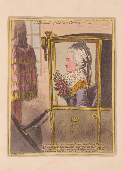 Un bouquet du siècle dernier, pub. 1802 - James Gillray