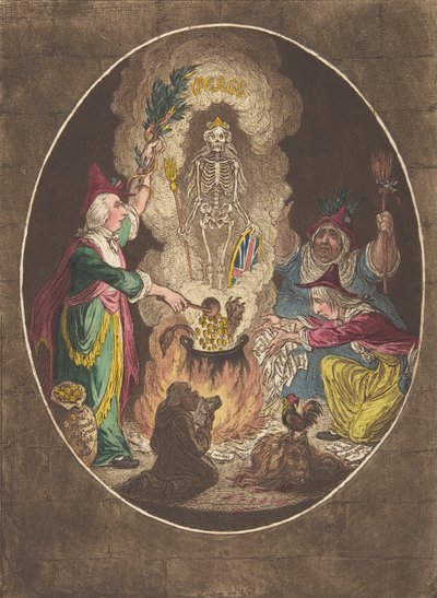 Une Phantasmagorie, Scène-évoquant un squelette armé, 5 janvier 1803 - James Gillray