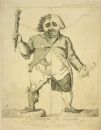 Un Très Honorable alias un Sans-Culotte, publié par S.Fores, 1802 - James Gillray