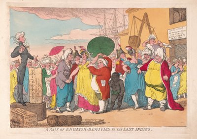 Une vente de beautés anglaises aux Indes orientales - James Gillray