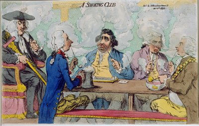 Un club de fumeurs, publié par Hannah Humphrey en 1793 - James Gillray