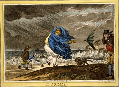Une rafale, pub. H Humphrey, Londres, 1810 - James Gillray