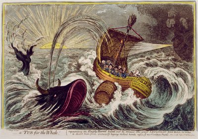 Une baignoire pour la baleine ! publié par Hannah Humphrey en 1806 - James Gillray