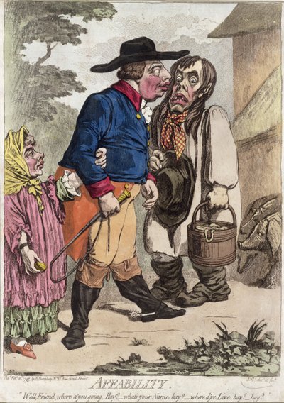 Affabilité, publiée par Hannah Humphrey en 1795 - James Gillray