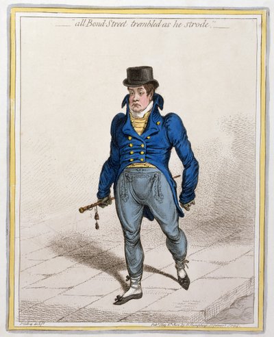 Toute Bond Street tremblait quand il marchait, publié par Hannah Humphrey, 1802 - James Gillray