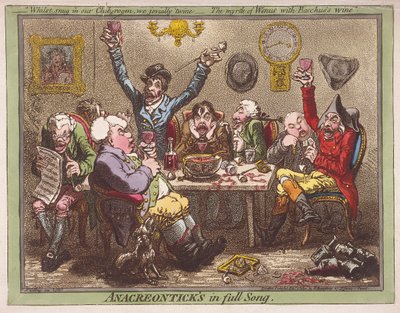 Anacréontiques en plein chant, 1801 - James Gillray