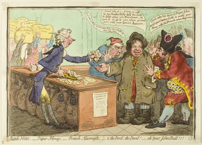 Billets de banque, monnaie fiduciaire - James Gillray