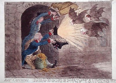 Chasse aux chauves-souris - James Gillray