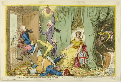 Britannia entre la mort et les médecins - James Gillray